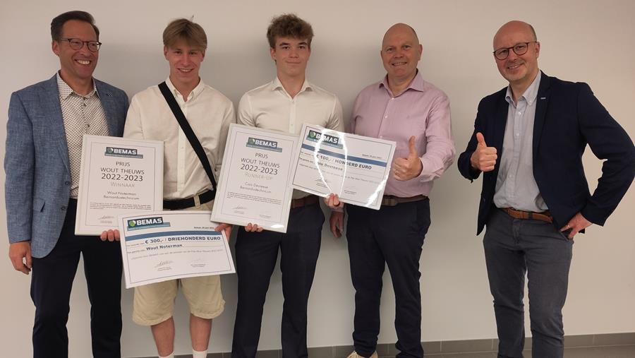 L'école Bernardustechnicum Oudenaarde remporte le prix Wout Theuws