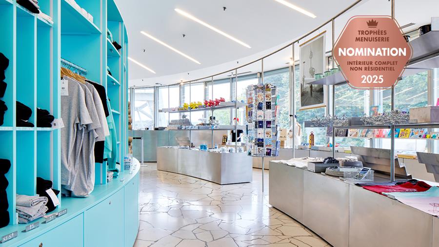 La boutique de souvenirs de l'Atomium, une extension du monument