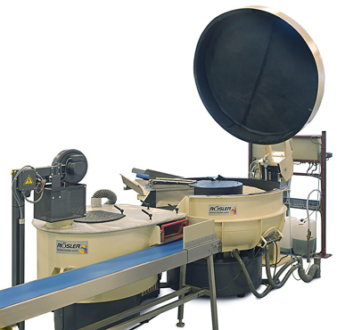 Lavage avec des grains et des granules