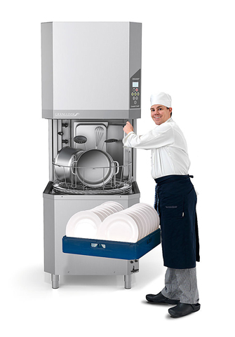 Lave-casseroles à granulats