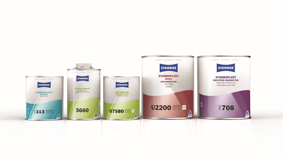 Nieuw ontwerp voor Standox productetiketten