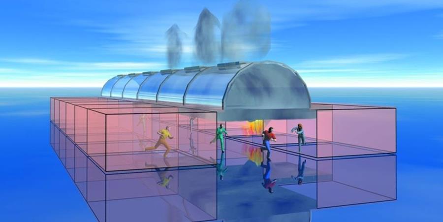 Un système EFC maîtrise la chaleur et les fumées en cas d'incendie