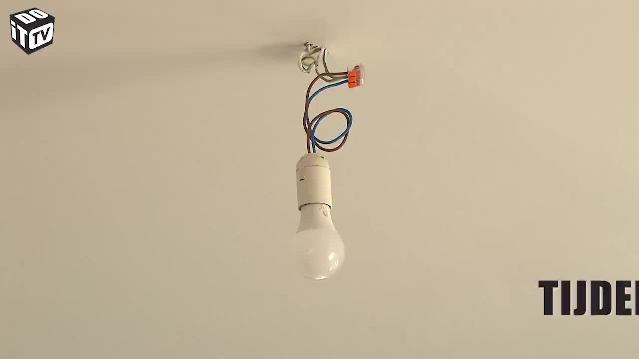 Voorlopige lamp tijdens verbouwingen